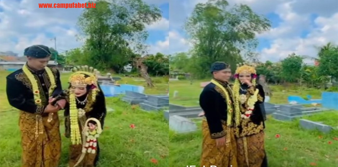 Pengantin Berfoto di Kuburan