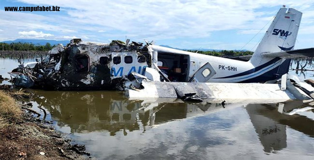 Detik-Detik Pesawat SAM Air Jatuh di Gorontalo